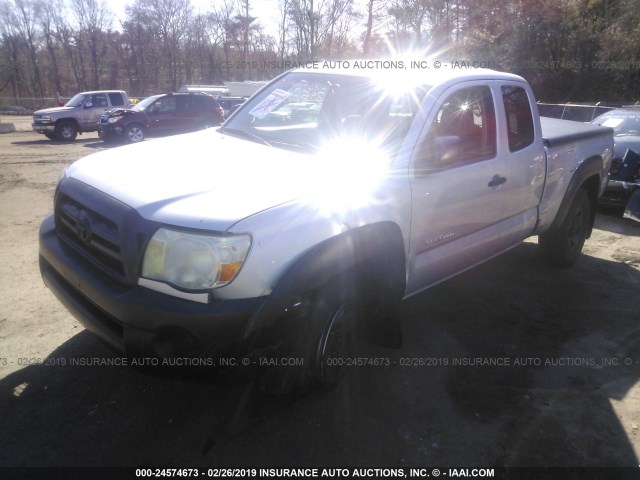 5TEUU42N07Z359252 - 2007 TOYOTA TACOMA ACCESS CAB ვერცხლისფერი ფოტო 2