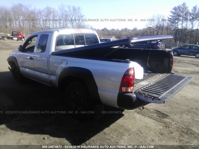5TEUU42N07Z359252 - 2007 TOYOTA TACOMA ACCESS CAB ვერცხლისფერი ფოტო 3