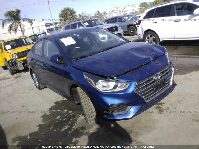 3KPC24A31KE044722 - 2019 HYUNDAI ACCENT SE/SEL BLUE photo 1