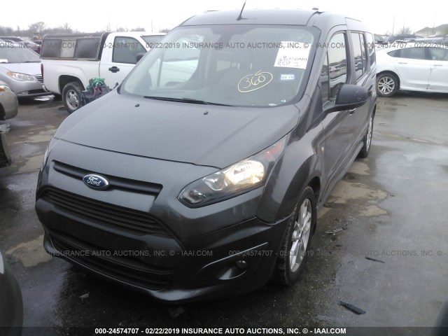 NM0GS9F74F1187938 - 2015 FORD TRANSIT CONNECT XLT GRAY photo 2