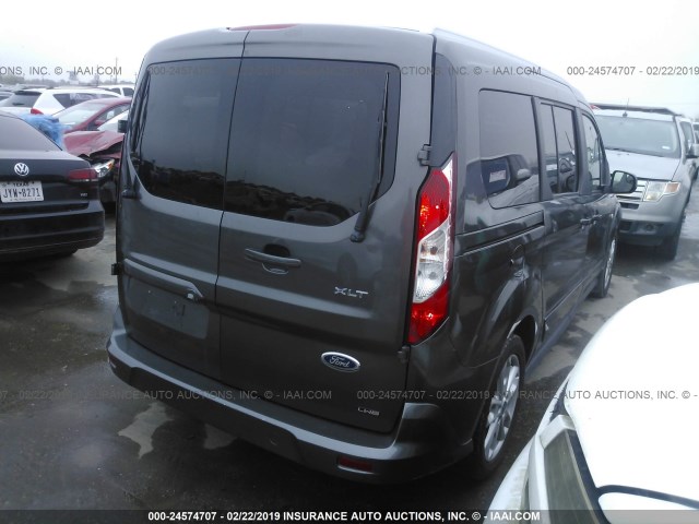 NM0GS9F74F1187938 - 2015 FORD TRANSIT CONNECT XLT GRAY photo 4