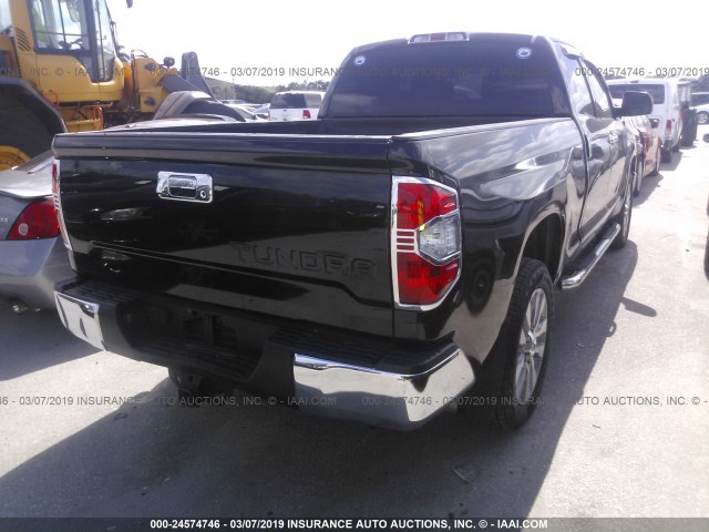 5TFRM5F16GX096324 - 2016 TOYOTA TUNDRA DOUBLE CAB SR/SR5 BLACK photo 4