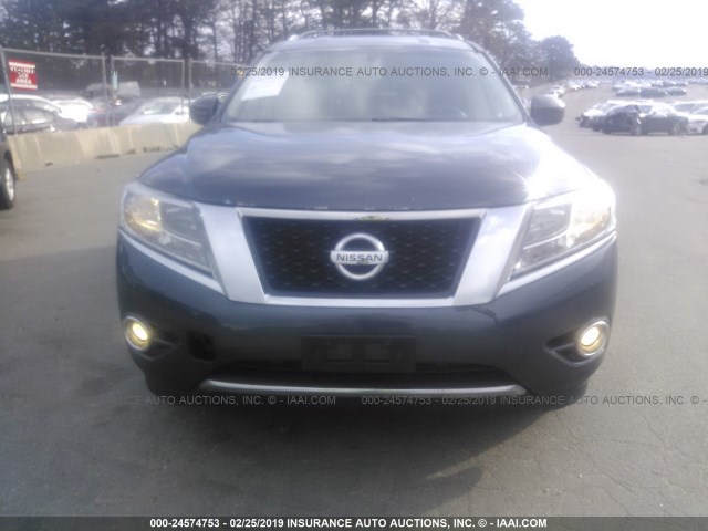 5N1AR2MM9DC613415 - 2013 NISSAN PATHFINDER S/SV/SL/PLATINUM GRAY photo 6