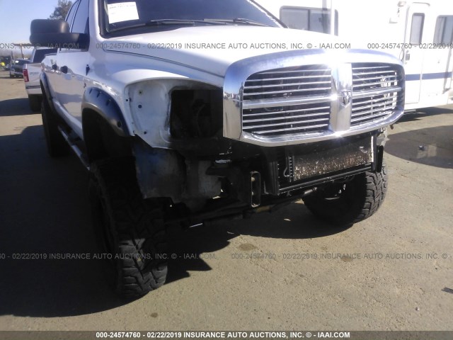 1D7KS28C26J110991 - 2006 DODGE RAM 2500 ST/SLT WHITE photo 6