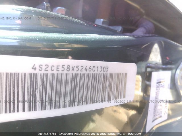 4S2CE58X524601305 - 2002 ISUZU AXIOM XS Yaşıl foto 9