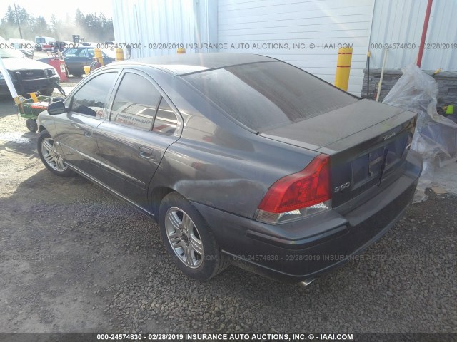 YV1RS592562536310 - 2006 VOLVO S60 2.5T GRAY photo 3