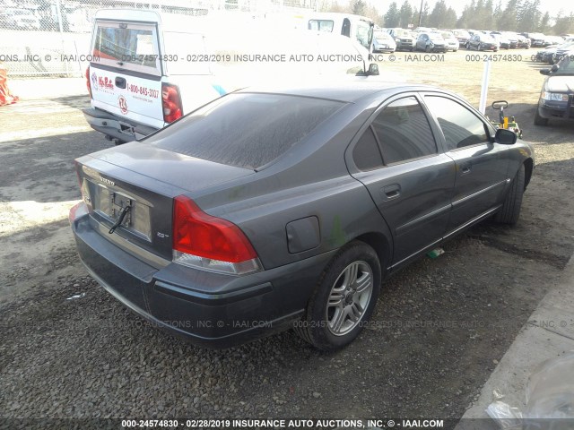 YV1RS592562536310 - 2006 VOLVO S60 2.5T GRAY photo 4