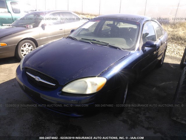 1FAFP55U2YG234051 - 2000 FORD TAURUS SES BLUE photo 2