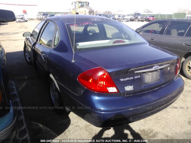 1FAFP55U2YG234051 - 2000 FORD TAURUS SES BLUE photo 3