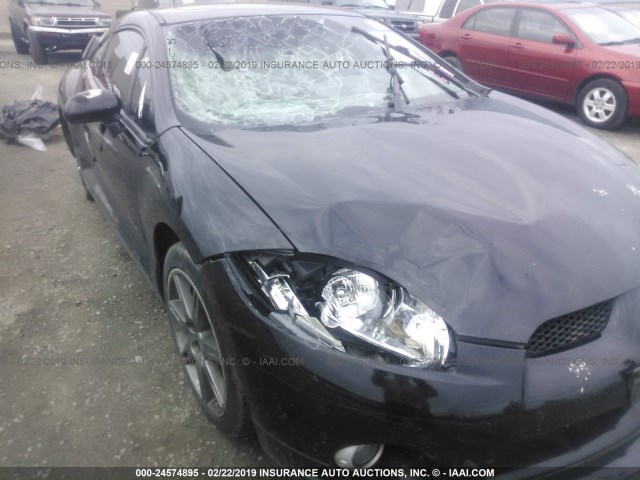 4A3AK64T48E012198 - 2008 MITSUBISHI ECLIPSE SE BLACK photo 6