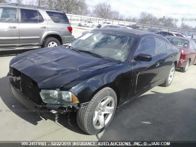 2C3CDXAG0CH128930 - 2012 DODGE CHARGER POLICE BLACK photo 2