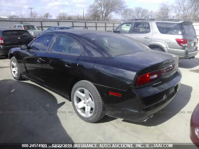 2C3CDXAG0CH128930 - 2012 DODGE CHARGER POLICE BLACK photo 3