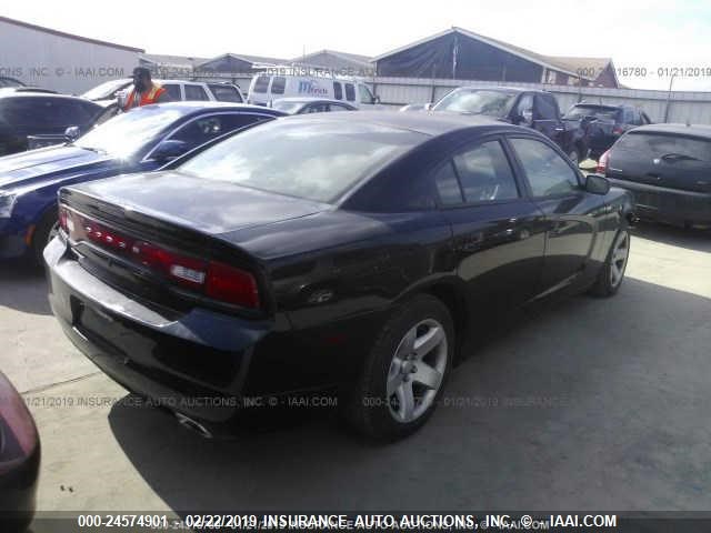 2C3CDXAG0CH128930 - 2012 DODGE CHARGER POLICE BLACK photo 4