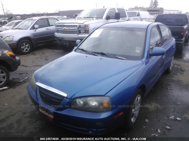 KMHDN46DX4U821492 - 2004 HYUNDAI ELANTRA GLS/GT BLUE photo 2