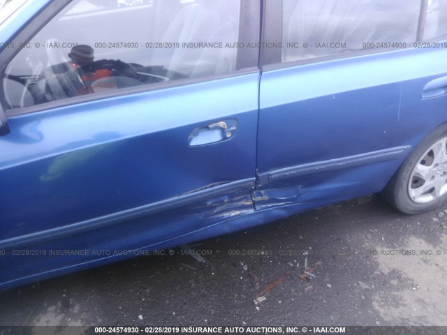 KMHDN46DX4U821492 - 2004 HYUNDAI ELANTRA GLS/GT BLUE photo 6