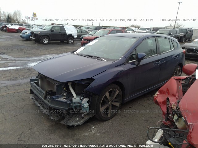 4S3GTAK66H3733760 - 2017 SUBARU IMPREZA SPORT BLUE photo 2