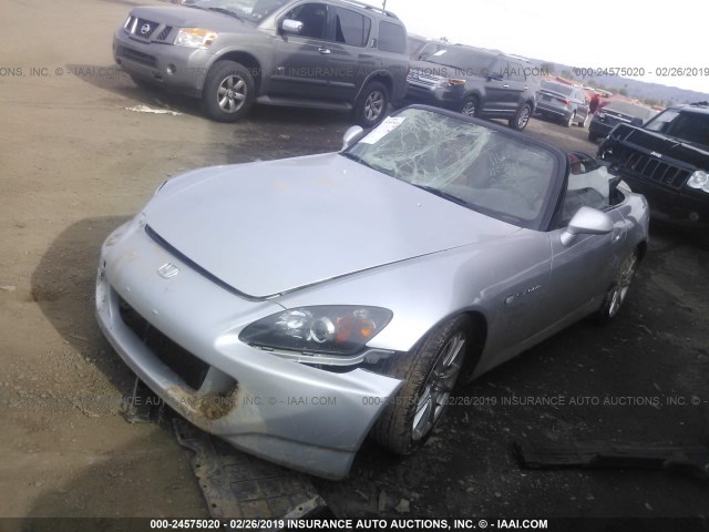 JHMAP21465S000219 - 2005 HONDA S2000 SILVER photo 2