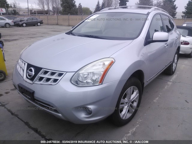 JN8AS5MTXCW607027 - 2012 NISSAN ROGUE S/SV SILVER photo 2