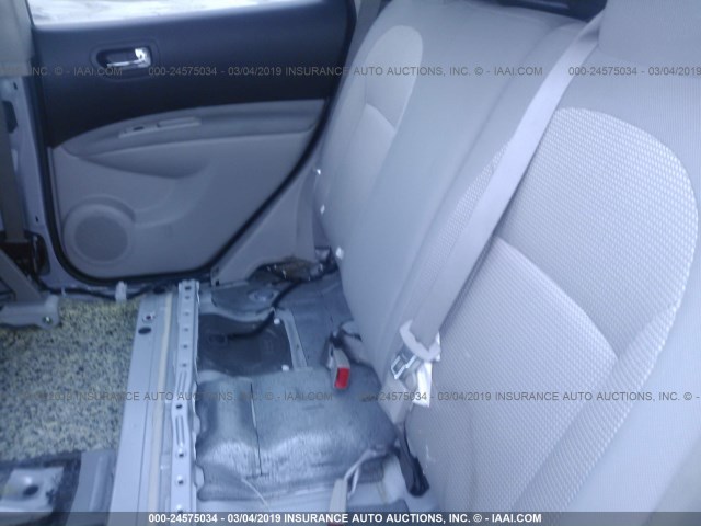 JN8AS5MTXCW607027 - 2012 NISSAN ROGUE S/SV SILVER photo 8