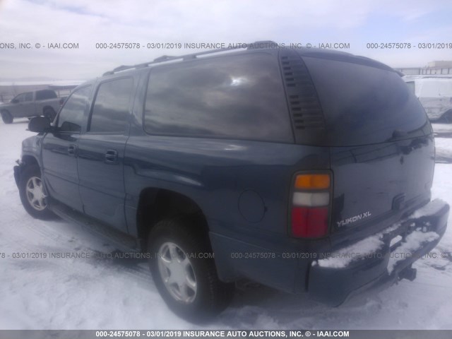 1GKFK66U96J144252 - 2006 GMC YUKON XL DENALI BLUE photo 3