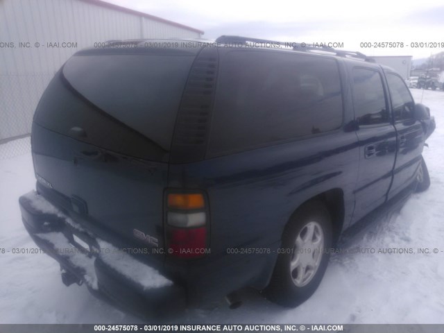 1GKFK66U96J144252 - 2006 GMC YUKON XL DENALI BLUE photo 4