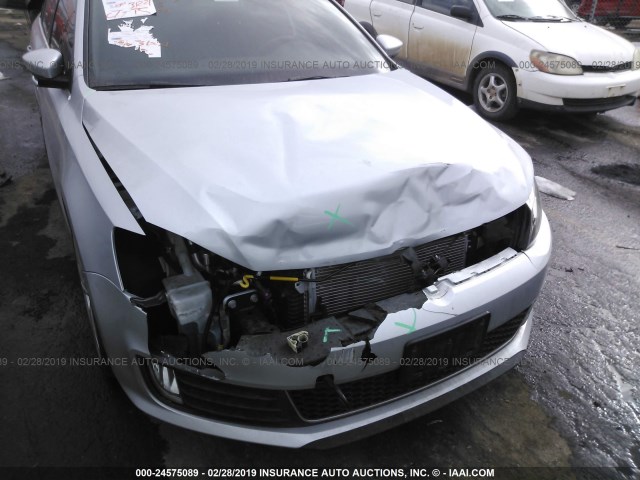 3VW4T7AJ8FM406300 - 2015 VOLKSWAGEN JETTA GLI SILVER photo 6