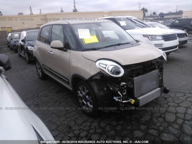 ZFBCFADH7EZ019149 - 2014 FIAT 500L TREKKING TAN photo 1