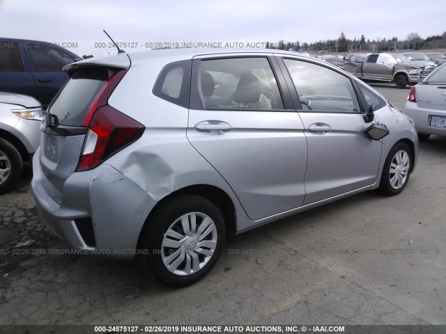 JHMGK5H55HS011547 - 2017 HONDA FIT LX SILVER photo 4