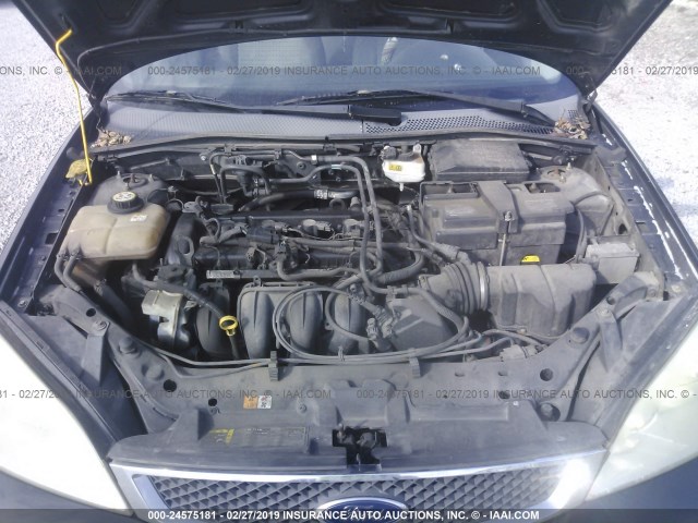 1FAHP34N66W213519 - 2006 FORD FOCUS ZX4 BLACK photo 10