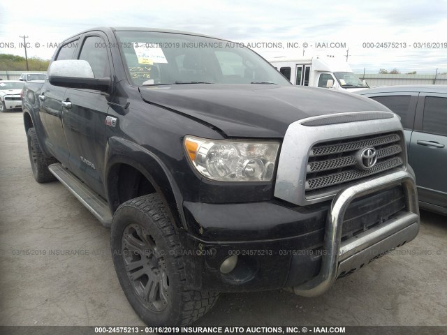 5TFDV58108X036514 - 2008 TOYOTA TUNDRA CREWMAX LIMITED BLACK photo 1