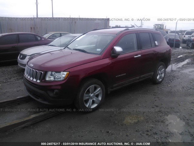 1J4NT1FA8BD138295 - 2011 JEEP COMPASS SPORT BURGUNDY photo 2