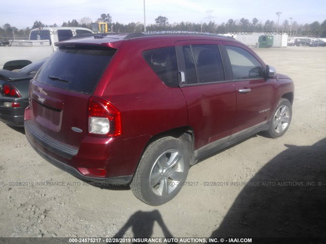 1J4NT1FA8BD138295 - 2011 JEEP COMPASS SPORT BURGUNDY photo 4