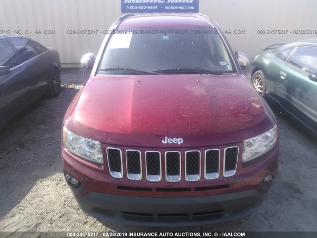 1J4NT1FA8BD138295 - 2011 JEEP COMPASS SPORT BURGUNDY photo 6