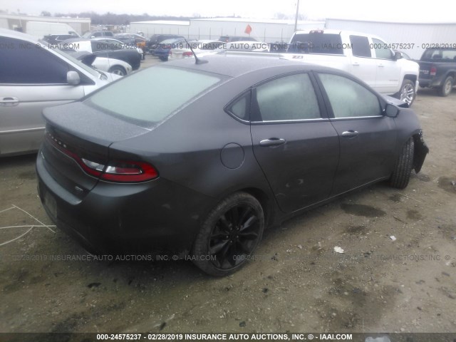 1C3CDFGB0GD816287 - 2016 DODGE DART GT SPORT GRAY photo 4