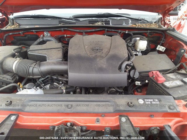 3TMAZ5CN0GM003177 - 2016 TOYOTA TACOMA DBL CAB/SR5/TRD SPORT/OR ORANGE photo 10