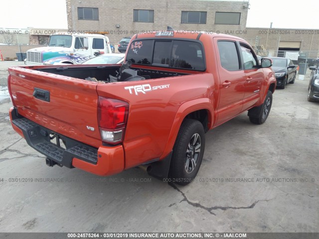3TMAZ5CN0GM003177 - 2016 TOYOTA TACOMA DBL CAB/SR5/TRD SPORT/OR ORANGE photo 4