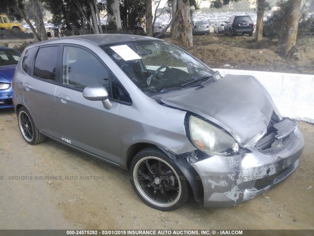 JHMGD38467S013487 - 2007 HONDA FIT GRAY photo 1