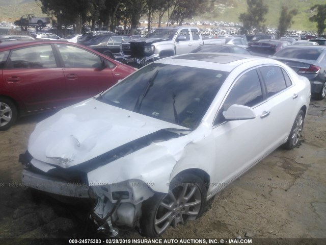 1G1ZG5E70CF122003 - 2012 CHEVROLET MALIBU LTZ WHITE photo 2