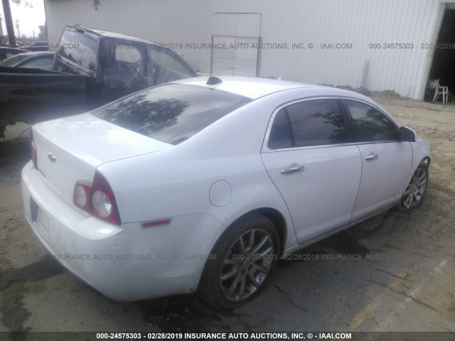 1G1ZG5E70CF122003 - 2012 CHEVROLET MALIBU LTZ WHITE photo 4