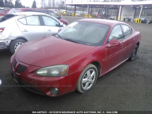 2G2WP552871190081 - 2007 PONTIAC GRAND PRIX RED photo 2