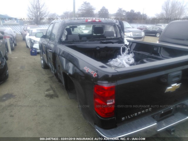 1GCVKREC3EZ254294 - 2014 CHEVROLET SILVERADO K1500 LT BLACK photo 3