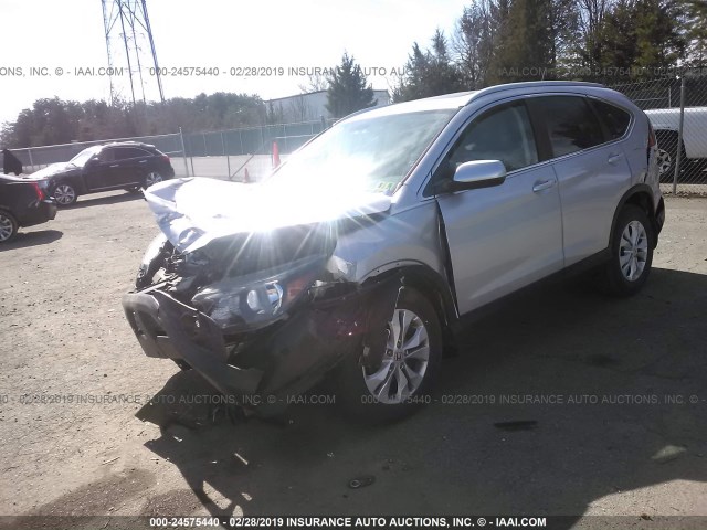 2HKRM4H74CH632866 - 2012 HONDA CR-V EXL SILVER photo 2