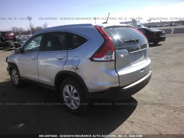 2HKRM4H74CH632866 - 2012 HONDA CR-V EXL SILVER photo 3