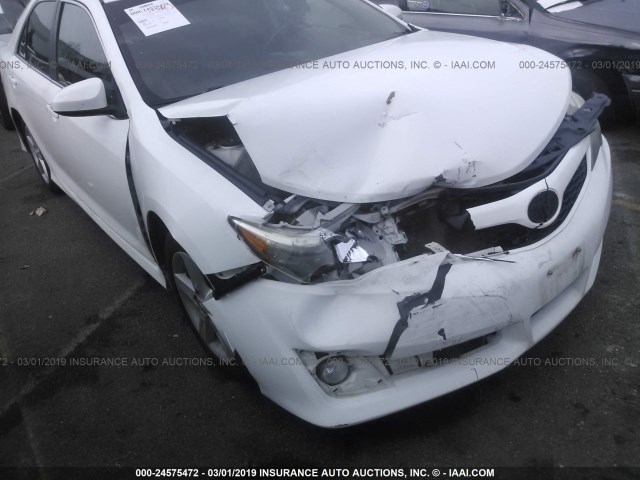 4T1BF1FK3CU549058 - 2012 TOYOTA CAMRY SE/LE/XLE WHITE photo 6