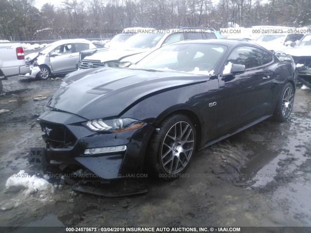 1FA6P8CF1J5112451 - 2018 FORD MUSTANG GT BLACK photo 2