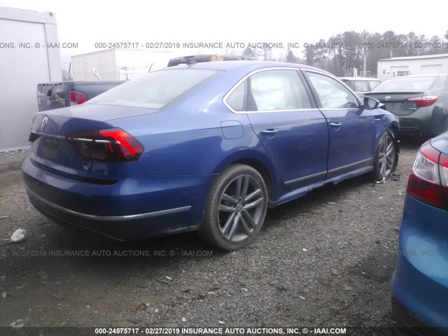 1VWDT7A38HC059542 - 2017 VOLKSWAGEN PASSAT R-LINE BLUE photo 4