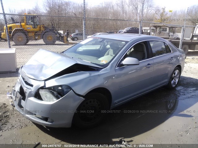 1G1ZH57B884184248 - 2008 CHEVROLET MALIBU 1LT GRAY photo 2