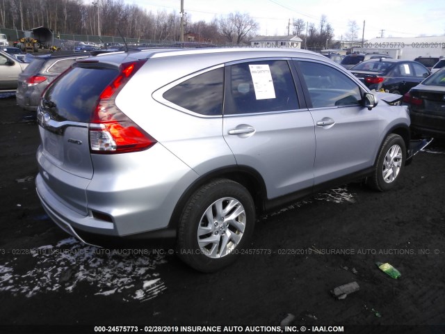 2HKRM4H75FH698363 - 2015 HONDA CR-V EXL SILVER photo 4