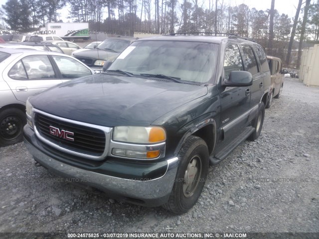 1GKEC13TX1J231366 - 2001 GMC YUKON GREEN photo 2