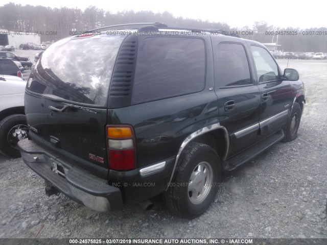 1GKEC13TX1J231366 - 2001 GMC YUKON GREEN photo 4